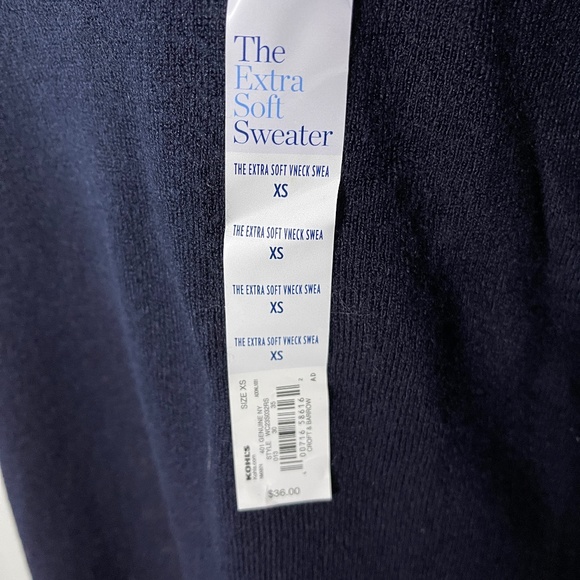 KOHL'S The Extra Soft Sweater Croft & Barrow 401 Genuine NY Size XS - Picture 3 of 5